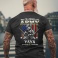 Im A Proud Army Yaya Veteran Fathers Day 4Th Of July Men's T-shirt Back Print Gifts for Old Men