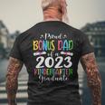 Proud Bonus Dad Of A Class Of 2023 Kindergarten Graduate Mens Back Print T-shirt Gifts for Old Men
