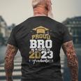 Proud Bro Of A Class Of 2023 Graduate Mens Back Print T-shirt Gifts for Old Men