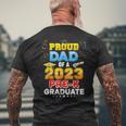 Proud Dad Of A Class Of 2023 Graduate Prek Graduation Mens Back Print T-shirt Gifts for Old Men