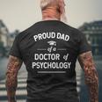 Proud Dad Of A Doctor Of Psychology Psy D Mens Back Print T-shirt Gifts for Old Men