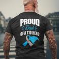 Proud Dad Of A T1d Hero Type 1 Diabetes Dad Awareness Mens Back Print T-shirt Gifts for Old Men