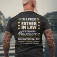 Proud Father In Law Gift From An Awesome Daughter In Law Mens Back Print T-shirt Gifts for Old Men
