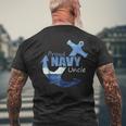 Proud Navy UncleBest Us Army Coming Home Men's Back Print T-shirt Gifts for Old Men