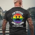 Proud Of You Free Dad Hugs Funny Gay Pride Ally Lgbt Gift For Mens Mens Back Print T-shirt Gifts for Old Men