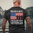 Proud Son-In-Law Vietnam War Veteran Matching Father-In-Law Men's T-shirt Back Print Gifts for Old Men