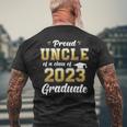 Proud Uncle Of A Class Of 2023 Graduate Senior 23 Gift For Mens Mens Back Print T-shirt Gifts for Old Men