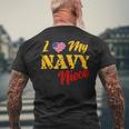 Proud Us Navy Niece American Military Family Aunt Uncle Mens Back Print T-shirt Gifts for Old Men