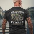 Proud Veteran Operation Desert Storm Persian Gulf War Men's T-shirt Back Print Gifts for Old Men
