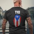 Puerto Rican Tio Uncle Puerto Rico Flag Latino Gift For Mens Mens Back Print T-shirt Gifts for Old Men