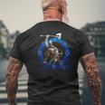 Ragnarok Kratos Dad Of Boy Perfect God Of War Men's Back Print T-shirt Gifts for Old Men