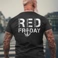 Red Friday Military Shirts Support Navy Soldiers T-Shirt Men's Back Print T-shirt Gifts for Old Men