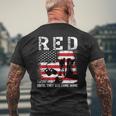 Red Friday Remember Everyone Deployed Usa Flag Army Military Mens Back Print T-shirt Gifts for Old Men