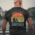 Reel Cool Brother Fathers Day Gift For Fishing Dad Mens Back Print T-shirt Gifts for Old Men