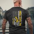 Reel Cool Pa Fishing Dad Joke Usa Flag Fathers Day Men's T-shirt Back Print Gifts for Old Men