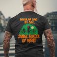 Regular Dad By Day Zombie Hunter By Night Halloween Single Dad Men's Back Print T-shirt Gifts for Old Men