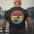 Retro Anchor Sailboat - Vintage Sailing Captain Awesome Men's T-shirt Back Print Gifts for Old Men