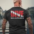 Retro Dive Galapagos Scuba Diver Vintage Dive Flag Diving Men's T-shirt Back Print Gifts for Old Men