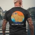 Retro Rodent Capybara Dont Be Worry Be Capy Men's Back Print T-shirt Gifts for Old Men