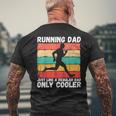 Retro Running Dad Runner Marathon Athlete Humor Outfit Men's T-shirt Back Print Gifts for Old Men