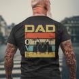 Retro Vintage Dad Love Drums Fathers Day Cool Men's T-shirt Back Print Gifts for Old Men