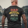 Retro Vintage Handyman Dad Mr Fix It Fathers Day Men's Back Print T-shirt Gifts for Old Men