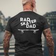 Retro Vintage Rad Skater Dad Skateboard Men's T-shirt Back Print Gifts for Old Men
