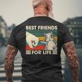 Retro Vintage Squirrel Best Friend For Life Fist Bump V2 Men's T-shirt Back Print Gifts for Old Men
