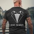 Ring Bearer Wedding Tux Bachelor Ceremony Groom Men's T-shirt Back Print Gifts for Old Men