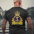 Royal Canadian Navy Rcn Military Armed Forces Men's T-shirt Back Print Gifts for Old Men