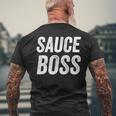Sauce Boss Chef Bbq Cook Food Humorous V2 Men's T-shirt Back Print Gifts for Old Men