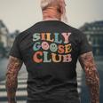 Silly Goose Club Silly Goose Meme Smile Face Trendy Costume Men's Back Print T-shirt Gifts for Old Men