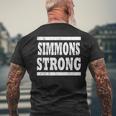 Simmons Strong Squad Family Reunion Last Name Team Custom Mens Back Print T-shirt Gifts for Old Men