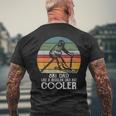 Ski Dad Like A Regular Dad But Cooler Vintage Skiing Skier Men's T-shirt Back Print Gifts for Old Men