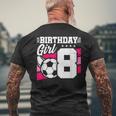 Soccer Birthday Party - 8 Year Old Girl - 8Th Birthday Men's Back Print T-shirt Gifts for Old Men