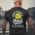 Softball Dad Like A Baseball Dad With Bigger Balls Softball Men's T-shirt Back Print Gifts for Old Men