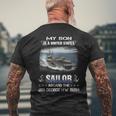 My Son Is A Sailor Aboard The Uss George HW Bush Cvn 77 Men's T-shirt Back Print Gifts for Old Men