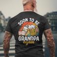 Soon To Be Grandpa Again Vintage Granddad To Be Fathers Day Men's Back Print T-shirt Gifts for Old Men