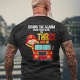 Sound The Alarm Grab Your Gear Im 3 Fire Fighter Fire Truck Men's T-shirt Back Print Gifts for Old Men