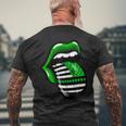 St Patricks Day Irish American Shamrock Flag Paddy Patty Day Men's Back Print T-shirt Gifts for Old Men