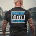 Straight Outta The Garage Funny Mechanic Mens Back Print T-shirt Gifts for Old Men