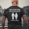 Straight Pride Proud To Be StraightIm Not Gay Men's T-shirt Back Print Gifts for Old Men