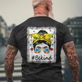 Sunflower Be Kind Girls - Autism Awareness Messy Bun Men's Back Print T-shirt Gifts for Old Men