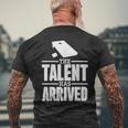 The Talent Has Arrived Cornhole Men Cornhole Grandpa Men's Back Print T-shirt Gifts for Old Men