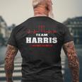 Team Harris Lifetime Member Surname Last Name Mens Back Print T-shirt Gifts for Old Men