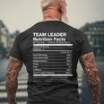 Team Leader Nutrition Facts Name Named _ Funny Mens Back Print T-shirt Gifts for Old Men