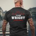 Team Wright Lifetime Member Name Surname Last Name Mens Back Print T-shirt Gifts for Old Men