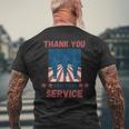 Thank You For Your Service Us Flag Veterans Day Men's T-shirt Back Print Gifts for Old Men