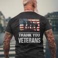 Thank You Military Veterans Veterans Day Mens Back Print T-shirt Gifts for Old Men