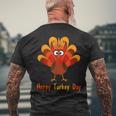 Thanksgiving Happy Turkey Day Fall Season Happy Thanksgiving Men's Back Print T-shirt Gifts for Old Men Thanksgiving Happy Turkey Day Fall Season Happy Thanksgiving Men's Back Print T-shirt Gifts for Old Men